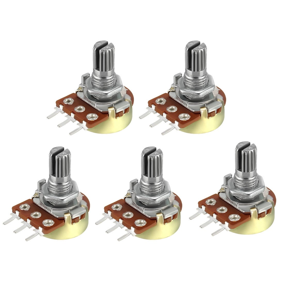 5/10/20/50/100K WH148 3pin 15mm Single Potentiometer (100pcs)