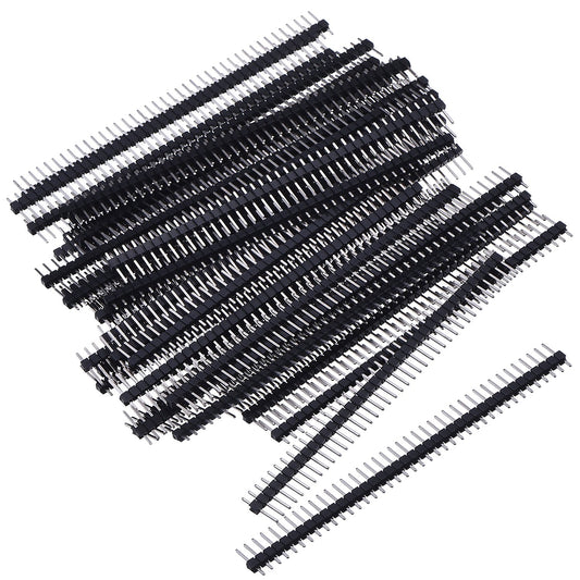 2.54mm 40Pin Single Row Black Male Header Needle (200pcs)